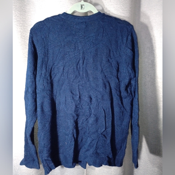 Navy Blue Cardigan Sweater - Picture 4 of 5